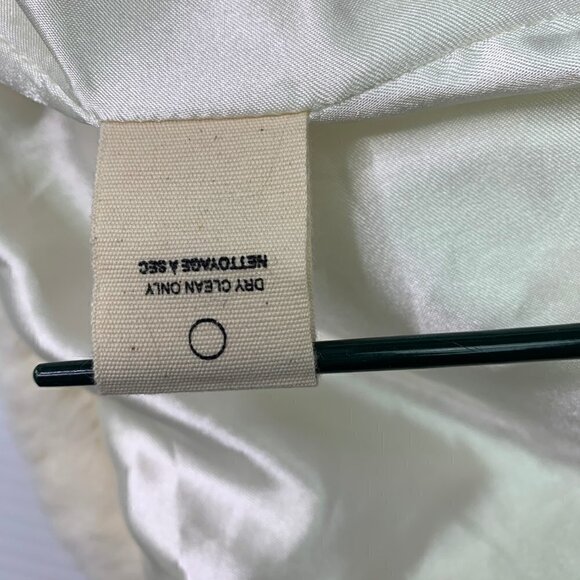 Billabong Designer Medium Ivory Faux Fur Jacket Party Formal - Picture 6 of 8